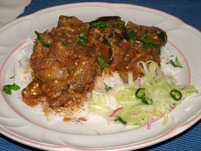 ox tail curry with eggplant